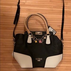 Guess Black and White Purse